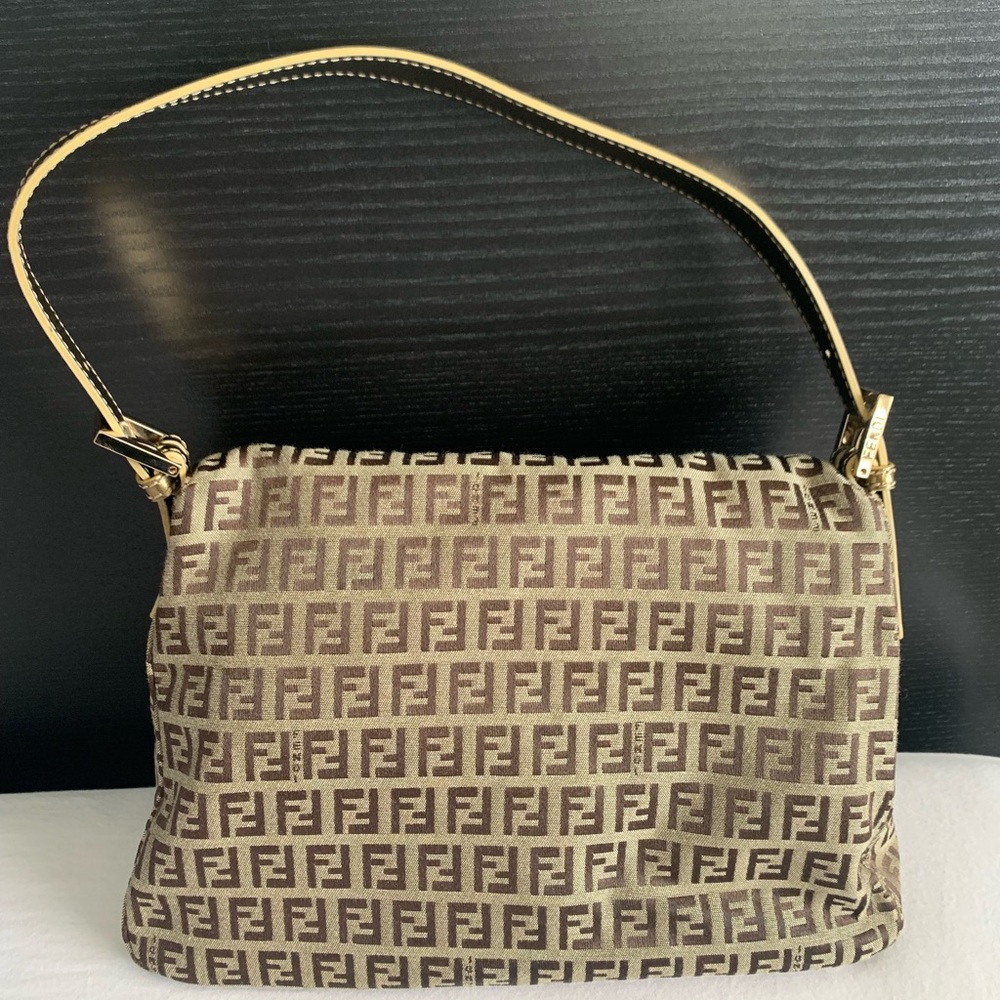 Vintage Fendi Zucca Mama Baguette Shoulder Bag - Picture 2 of 11